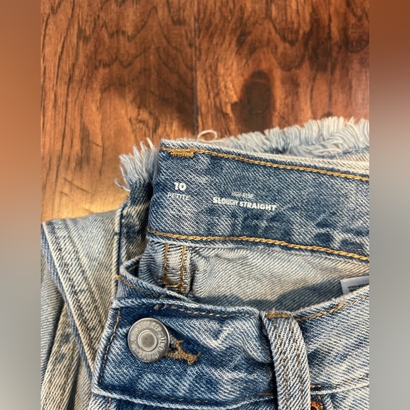 Old Navy Jeans - (high rise slouchy straight - 10 petite) - Picture 2 of 4